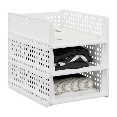 Relaxdays Boîtes de Rangement Blanches 13x33.5x43.5 cm - Publicité Relaxdays Boîtes de Rangement Blanches 13x33.5x43.5 cm - Publicité