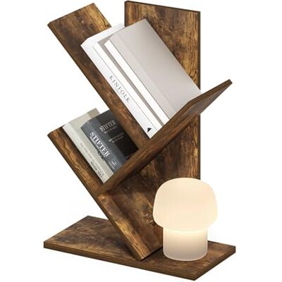 Furinno Tree Étagère à Livres, bibliothèque à 3 Niveaux, bibliothèque Arbre pour Decor de la pièce, 21.3 x 40 x 77, pour Salon, Chambre, Bureau à Domicile, Pin ambré - Publicité Furinno Tree Étagère à Livres, bibliothèque à 3 Niveaux, bibliothèque Arbre pour Decor de la pièce, 21.3 x 40 x 77, pour Salon, Chambre, Bureau à Domicile, Pin ambré - Publicité
