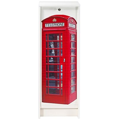 SIMMOB Classeur à Rideau Blanc 5 Niches Serrure 37,8 x 103,8 x 38,4 cm Londres 700 - Publicité SIMMOB Classeur à Rideau Blanc 5 Niches Serrure 37,8 x 103,8 x 38,4 cm Londres 700 - Publicité