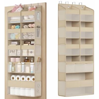 SONGMICS Étagère Suspendue, 9 Compartiments, Rangement Suspendu, Pliable, Rangement Penderie, Crochets en métal, Transparent, Pochettes Latérales, Beige Sable RDH009LF01 - Publicité SONGMICS Étagère Suspendue, 9 Compartiments, Rangement Suspendu, Pliable, Rangement Penderie, Crochets en métal, Transparent, Pochettes Latérales, Beige Sable RDH009LF01 - Publicité