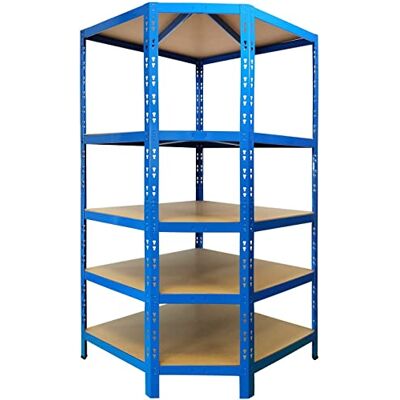 KARAT Étagère de Rangement pour Charges Lourdes pour Garage, Cave, Atelier Étagère en Grille Étagère d'angle Étagère à pneus (Etagère d'angle-Bleu, 180 x 90 x 42 x 60 cm) - Publicité KARAT Étagère de Rangement pour Charges Lourdes pour Garage, Cave, Atelier Étagère en Grille Étagère d'angle Étagère à pneus (Etagère d'angle-Bleu, 180 x 90 x 42 x 60 cm) - Publicité