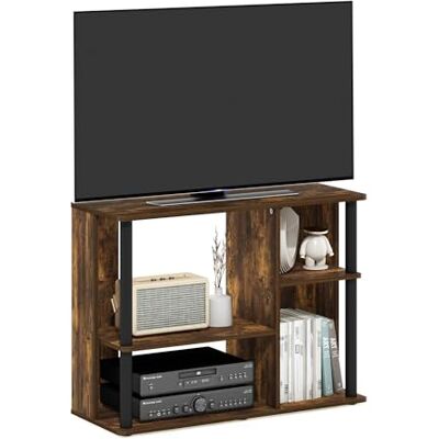 Furinno Classique Meuble Poteaux en Plastique pour TV, Bois d'ingénierie, Pin Ambre/Noir, 80 (L) x 60,2 (H) x 29,7 (P) cm - Publicité Furinno Classique Meuble Poteaux en Plastique pour TV, Bois d'ingénierie, Pin Ambre/Noir, 80 (L) x 60,2 (H) x 29,7 (P) cm - Publicité