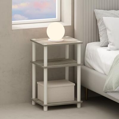 Furinno Just Table de Chevet, Table de Nuit à 3 Niveaux Turn-N-Tube, Table de Chevet sans Outil, Table d'appoint avec Rangement Ouvert pour Chambre ou Salon, chêne Sonoma - Publicité Furinno Just Table de Chevet, Table de Nuit à 3 Niveaux Turn-N-Tube, Table de Chevet sans Outil, Table d'appoint avec Rangement Ouvert pour Chambre ou Salon, chêne Sonoma - Publicité