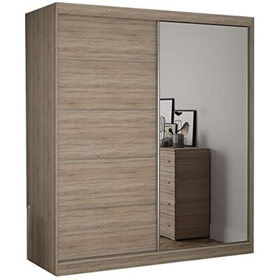 Fabryka Mebli Idźczak Armoire À Portes Coulissantes Élégante Armoire Armoire Miroir Bella 03 Chambre Salon Armoire Portes Coulissantes Design Moderne (Sonoma/Sonoma) - Publicité Fabryka Mebli Idźczak Armoire À Portes Coulissantes Élégante Armoire Armoire Miroir Bella 03 Chambre Salon Armoire Portes Coulissantes Design Moderne (Sonoma/Sonoma) - Publicité