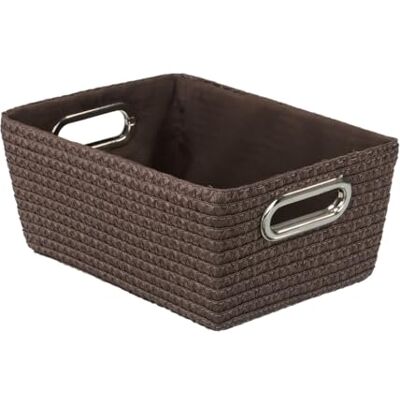 WENKO Panier de salle de bains Chromo marron panier de bain Capacité: 4.68 l, Polypropylène, 28 x 12 x 19.5 cm, Marron - Publicité WENKO Panier de salle de bains Chromo marron panier de bain Capacité: 4.68 l, Polypropylène, 28 x 12 x 19.5 cm, Marron - Publicité