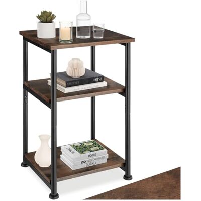 tectake ® Table d'appoint, 34 x 30 x 59 cm, Bout de canape, 3 niveaux de rangement, Meuble Salon, Style industriel brut, Petit Meuble de Rangement, Décoration Bureau, Salon, Chambre, Entrée, Bois foncé - Publicité tectake ® Table d'appoint, 34 x 30 x 59 cm, Bout de canape, 3 niveaux de rangement, Meuble Salon, Style industriel brut, Petit Meuble de Rangement, Décoration Bureau, Salon, Chambre, Entrée, Bois foncé - Publicité
