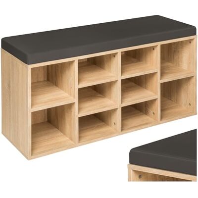 tectake Meuble Chaussures Meuble de Rangement Moderne Meuble d'entrée pour Max. 10 Paires 103,5x48x30 cm, Rangement Chaussures Gain de Place idéal Entrée, Chambre, Dressing Rangement Chaussure - Publicité tectake Meuble Chaussures Meuble de Rangement Moderne Meuble d'entrée pour Max. 10 Paires 103,5x48x30 cm, Rangement Chaussures Gain de Place idéal Entrée, Chambre, Dressing Rangement Chaussure - Publicité