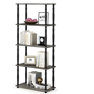 Étagère multi-usage Furinno 5 niveaux - Design ouvert et élégant - Publicité Étagère multi-usage Furinno 5 niveaux - Design ouvert et élégant - Publicité