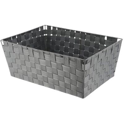 TENDANCE Panier de Rangement Polyester 32,5x45x18 cm Gris Salle de Bain Dressing Organisation - Publicité TENDANCE Panier de Rangement Polyester 32,5x45x18 cm Gris Salle de Bain Dressing Organisation - Publicité