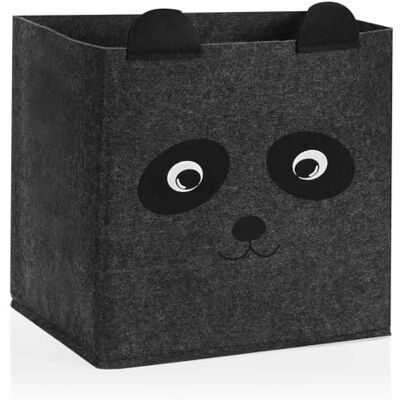 com-four ® boîte de rangement panier pour produits pour bébé, livres ou jouets boîte de rangement sans couvercle panier pour chambre d'enfant avec visage d'animal (1 pièce gris foncé) - Publicité com-four ® boîte de rangement panier pour produits pour bébé, livres ou jouets boîte de rangement sans couvercle panier pour chambre d'enfant avec visage d'animal (1 pièce gris foncé) - Publicité