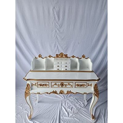 Kunibert Louis XIV Meuble style baroque style rococo Blanc/doré Largeur 117 cm, Blanc avec Doré. Publicité Kunibert Louis XIV Meuble style baroque style rococo Blanc/doré Largeur 117 cm, Blanc avec Doré. Publicité