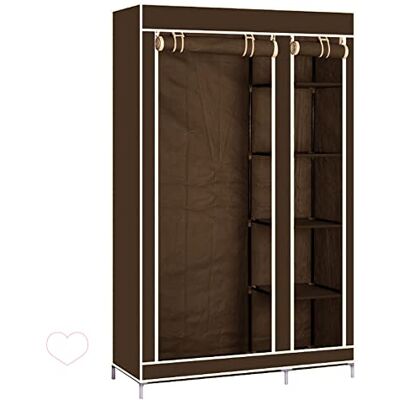 LANTUS Penderie,Armoire à vêtements Organisateur,Dressing en Tissu Non-tissé,Penderie de vêtement en Toile,Armoire de Rangement pour Objets Personnels, Vêtements, Chaussures,110 * 45 * 178cm-Marron - Publicité LANTUS Penderie,Armoire à vêtements Organisateur,Dressing en Tissu Non-tissé,Penderie de vêtement en Toile,Armoire de Rangement pour Objets Personnels, Vêtements, Chaussures,110 * 45 * 178cm-Marron - Publicité