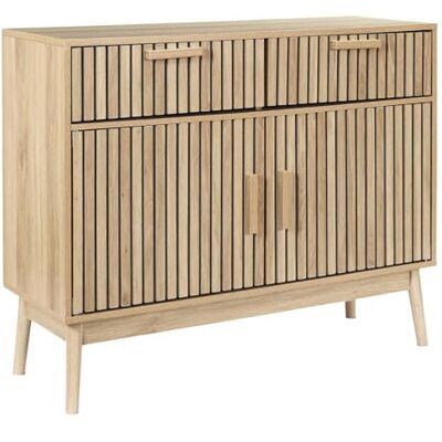 HowHomely Commode Linea couleur chêne – Buffet avec 2 tiroirs et 2 portes, façades modernes avec fraisage vertical, meuble pour salon, salle à manger, couloir - Publicité HowHomely Commode Linea couleur chêne – Buffet avec 2 tiroirs et 2 portes, façades modernes avec fraisage vertical, meuble pour salon, salle à manger, couloir - Publicité