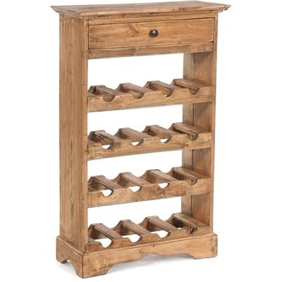 DESIGN DELIGHTS Étagère à vin rustique Cortez 85 en bois massif avec tiroir, 85 x 55 cm - Publicité DESIGN DELIGHTS Étagère à vin rustique Cortez 85 en bois massif avec tiroir, 85 x 55 cm - Publicité