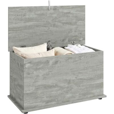 HOMCOM Coffre de Rangement avec Couvercle Rabattable 80 x 40 x 45 cm Gris Banc de Rangement, Charnières de Sécurité, Banc à Chaussures, Meuble d'Entrée, Couloir, Chambre, Salon - Publicité HOMCOM Coffre de Rangement avec Couvercle Rabattable 80 x 40 x 45 cm Gris Banc de Rangement, Charnières de Sécurité, Banc à Chaussures, Meuble d'Entrée, Couloir, Chambre, Salon - Publicité