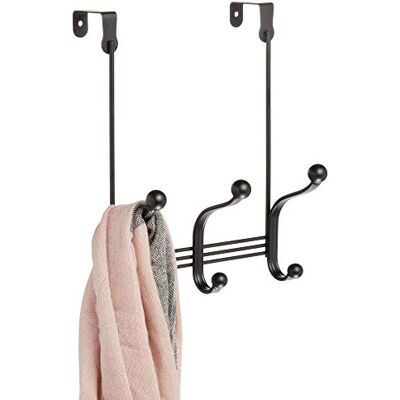InterDesign iDesign York Organiseur de porte en métal, étagère à 3 crochets pour chambre à coucher, placard, salle de bain, 14 x 20,3 x 27,9 cm, noir mat - Publicité InterDesign iDesign York Organiseur de porte en métal, étagère à 3 crochets pour chambre à coucher, placard, salle de bain, 14 x 20,3 x 27,9 cm, noir mat - Publicité