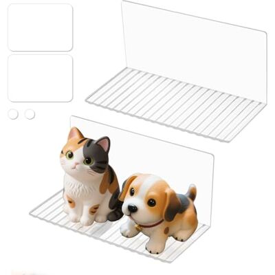 xyuayamz Mini Etagere Murale, Petite Étagère Mural, Etagere Murales sans Percage, Support Flottante Murale pour La Bureau Salon Chambre Bain Cuisine, Acrylique, 2 Pièces, Transparent - Publicité xyuayamz Mini Etagere Murale, Petite Étagère Mural, Etagere Murales sans Percage, Support Flottante Murale pour La Bureau Salon Chambre Bain Cuisine, Acrylique, 2 Pièces, Transparent - Publicité