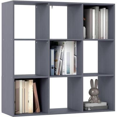 HOMCOM Bibliothèque, étagère de Rangement à 3 Niveaux avec 9 Compartiments Ouverts, Meuble de Rangement pour Salon, Bureau, Chambre, 91 x 29,5 x 91 cm, Gris - Publicité HOMCOM Bibliothèque, étagère de Rangement à 3 Niveaux avec 9 Compartiments Ouverts, Meuble de Rangement pour Salon, Bureau, Chambre, 91 x 29,5 x 91 cm, Gris - Publicité