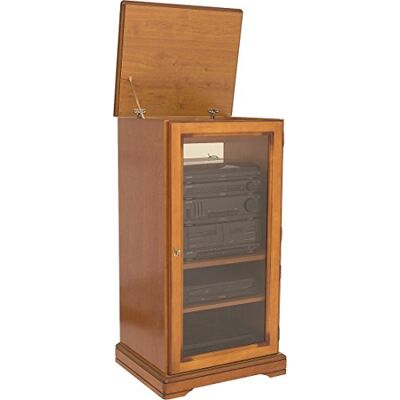 Beaux Meubles Pas Chers Rack HiFi 1 Porte Merisier Dessus Relevable - Publicité Beaux Meubles Pas Chers Rack HiFi 1 Porte Merisier Dessus Relevable - Publicité