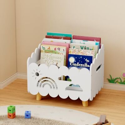 DUHARS Bibliotheque Enfant Bois, Meuble Rangement Livre Enfant, Coffre à Jouet Bibliothèque Montessori, pour Chambre Bebe, Enfant et Salle de Jeux, Etagere Range Livre Enfants, Caisse a Jouet - Publicité DUHARS Bibliotheque Enfant Bois, Meuble Rangement Livre Enfant, Coffre à Jouet Bibliothèque Montessori, pour Chambre Bebe, Enfant et Salle de Jeux, Etagere Range Livre Enfants, Caisse a Jouet - Publicité