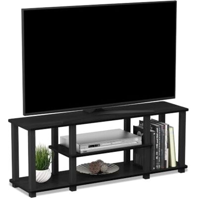 Furinno Turn No Tools 3D Meubles TV à 3 Niveaux avec Tube Carré, Americano/Noir, Bois, One Size - Publicité Furinno Turn No Tools 3D Meubles TV à 3 Niveaux avec Tube Carré, Americano/Noir, Bois, One Size - Publicité