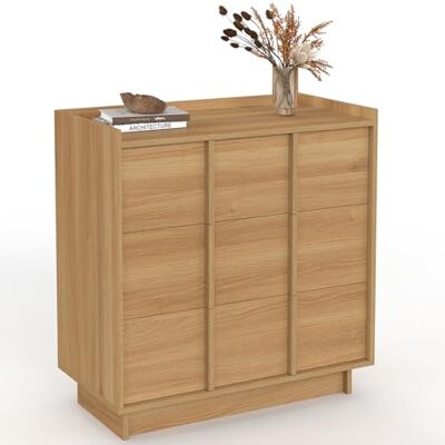 IDMarket Commode Rosie 3 tiroirs 80 cm façon hêtre Design Minimaliste - Publicité IDMarket Commode Rosie 3 tiroirs 80 cm façon hêtre Design Minimaliste - Publicité