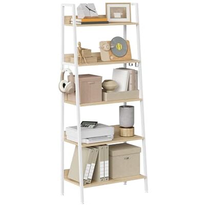WOLTU Étagère Industrielle 5 Niveaux, Étagère de Rangement Étroite et Haute (Bureau, Salon, Cuisine), Cadre Métallique, 36x64x171 cm Chêne Clair + Blanc - Publicité WOLTU Étagère Industrielle 5 Niveaux, Étagère de Rangement Étroite et Haute (Bureau, Salon, Cuisine), Cadre Métallique, 36x64x171 cm Chêne Clair + Blanc - Publicité