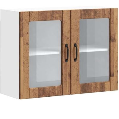 vidaXL Armoire Murale de Cuisine avec Porte en Verre Lucca Vieux Bois, Meuble Mural de Cuisine, armoires murales avec Portes, Armoire Murale de Cuisine avec Portes - Publicité vidaXL Armoire Murale de Cuisine avec Porte en Verre Lucca Vieux Bois, Meuble Mural de Cuisine, armoires murales avec Portes, Armoire Murale de Cuisine avec Portes - Publicité
