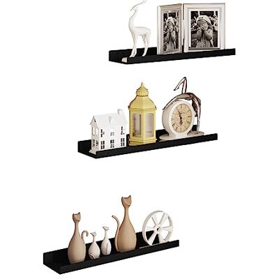 EUGAD Lot de 3 Étagère Murales Flottantes, Affichage d'images, Étagère Suspendue en Métal, Style Industriel, Décoratives pour Salon, Chambre, Salle de Bain, Cuisine, Bureau à Domicile, Noir - Publicité EUGAD Lot de 3 Étagère Murales Flottantes, Affichage d'images, Étagère Suspendue en Métal, Style Industriel, Décoratives pour Salon, Chambre, Salle de Bain, Cuisine, Bureau à Domicile, Noir - Publicité