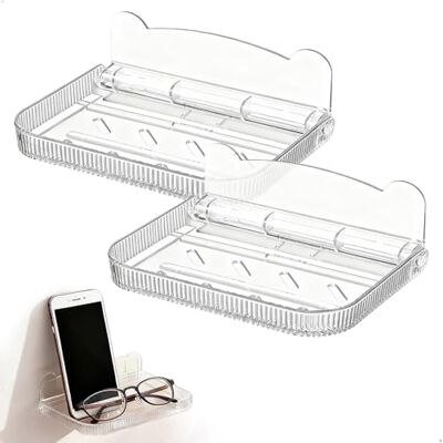 jinminamz Petite Etagère Murale, 2Pcs Etagere Mural sans Percage, Etagère Flottante Murale, Etagere Murale Cuisine, Tablette Mural Rabattable pour Cuisine Salle de Bain Salon Bureau - Publicité jinminamz Petite Etagère Murale, 2Pcs Etagere Mural sans Percage, Etagère Flottante Murale, Etagere Murale Cuisine, Tablette Mural Rabattable pour Cuisine Salle de Bain Salon Bureau - Publicité