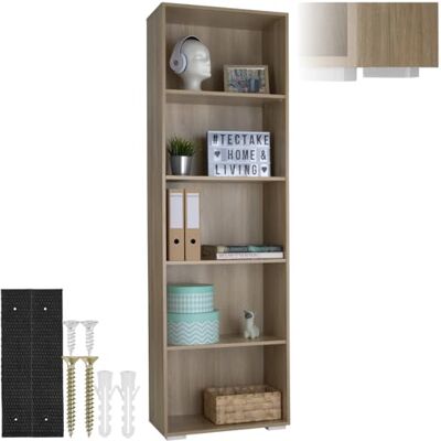 tectake ® Étagère Bibliothèque avec 5 étagères Meuble de Rangement Moderne Aspect Bois pour Rangement Bureau, Salon, Cuisine, Chambre, Dressing, Entrée Etagere Rangement Livres - Publicité tectake ® Étagère Bibliothèque avec 5 étagères Meuble de Rangement Moderne Aspect Bois pour Rangement Bureau, Salon, Cuisine, Chambre, Dressing, Entrée Etagere Rangement Livres - Publicité