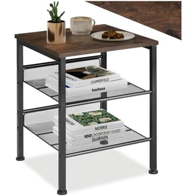 tectake ® Table d'appoint Salon, 40,5 x 40 x 50,5 cm Meuble Salon, Bureau, Chambre, Bout de canapé, Table de Chevet, Petit Meuble de Rangement, Décoration Maison, Porte Vinyle, Bois Foncé - Publicité tectake ® Table d'appoint Salon, 40,5 x 40 x 50,5 cm Meuble Salon, Bureau, Chambre, Bout de canapé, Table de Chevet, Petit Meuble de Rangement, Décoration Maison, Porte Vinyle, Bois Foncé - Publicité
