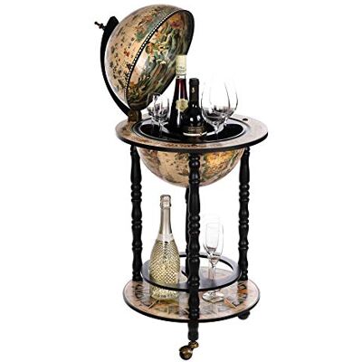 Birendy Hausbar 33001WB Bar Globe décoratif Noir et Blanc 100 cm - Publicité Birendy Hausbar 33001WB Bar Globe décoratif Noir et Blanc 100 cm - Publicité