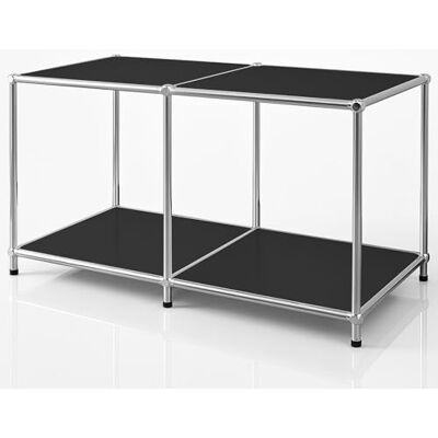 KARAT Étagère métallique Concept Epure MK-016 Buffet & étagère de Rangement avec Surfaces Ouvertes Table d'appoint L78 × P40 × H46 cm (Noir) - Publicité KARAT Étagère métallique Concept Epure MK-016 Buffet & étagère de Rangement avec Surfaces Ouvertes Table d'appoint L78 × P40 × H46 cm (Noir) - Publicité