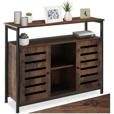 tectake ® Buffet 100 x 37 x 82 cm, Meuble de rangement au Style industriel, Portes et Étagères, Buffet salle a manger, Rangement cuisine, Meuble de rangement salon, Vaisselier, Meuble salon, Bois foncé - Publicité tectake ® Buffet 100 x 37 x 82 cm, Meuble de rangement au Style industriel, Portes et Étagères, Buffet salle a manger, Rangement cuisine, Meuble de rangement salon, Vaisselier, Meuble salon, Bois foncé - Publicité