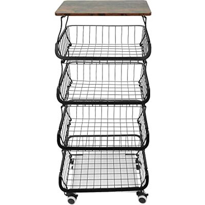 LANTUS Panier de Fruits et Legumes avec Roues, Support Utilitaire de Panier de Fruits Roulant empilable à 5 Niveaux, Panier a Legumes pour la Cuisine, Garde-manger,les Toilettes 40 * 30 * 94cm - Publicité LANTUS Panier de Fruits et Legumes avec Roues, Support Utilitaire de Panier de Fruits Roulant empilable à 5 Niveaux, Panier a Legumes pour la Cuisine, Garde-manger,les Toilettes 40 * 30 * 94cm - Publicité