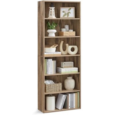 VASAGLE Bibliothèque, Étagère sur 6 Niveaux, Meuble de Rangement Ouvert, Étagère, 24 x 60 x 160,7 cm, pour Salon, Bureau, Salle à Manger, Marron Camel LBC166T50 - Publicité VASAGLE Bibliothèque, Étagère sur 6 Niveaux, Meuble de Rangement Ouvert, Étagère, 24 x 60 x 160,7 cm, pour Salon, Bureau, Salle à Manger, Marron Camel LBC166T50 - Publicité