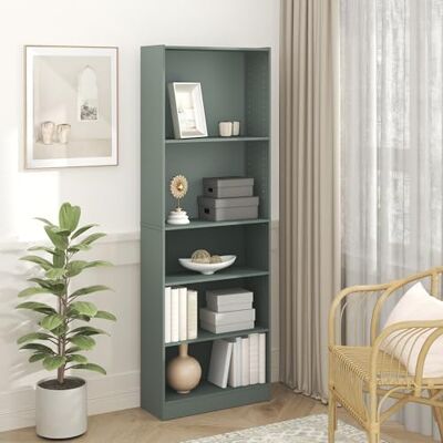 Furinno Jaya Étagère à Livres, Bibliothèque à 5 Niveaux, Bibliothèque avec étagères réglables, 24.1(P) x 62.2(L) x 180.8(H) cm, pour Bureau à Domicile, Salon, Vert Sauge - Publicité Furinno Jaya Étagère à Livres, Bibliothèque à 5 Niveaux, Bibliothèque avec étagères réglables, 24.1(P) x 62.2(L) x 180.8(H) cm, pour Bureau à Domicile, Salon, Vert Sauge - Publicité