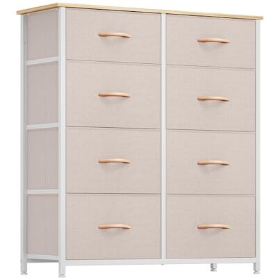 YITAHOME Commode, 8 Tiroirs en Tissu Commode Chambre Meuble de Rangement,Cadre en Métal,Style Moderne,pour Chambre à Coucher, Salon,Kaki - Publicité YITAHOME Commode, 8 Tiroirs en Tissu Commode Chambre Meuble de Rangement,Cadre en Métal,Style Moderne,pour Chambre à Coucher, Salon,Kaki - Publicité
