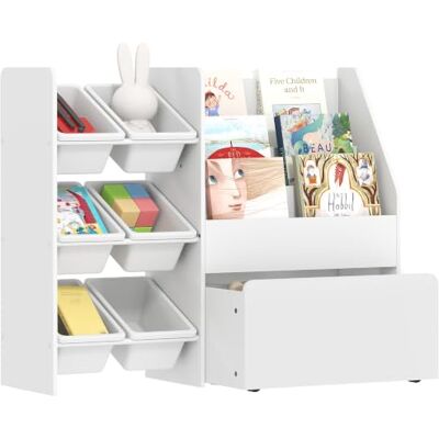 AIYAPLAY Meuble Rangement Enfant 6 Bacs Amovibles Coffre à roulettes Blanc Rangement Jouet Enfant, Bibliothèque à 3 Niveaux, pour Chambre ou Salle de Jeux - Publicité AIYAPLAY Meuble Rangement Enfant 6 Bacs Amovibles Coffre à roulettes Blanc Rangement Jouet Enfant, Bibliothèque à 3 Niveaux, pour Chambre ou Salle de Jeux - Publicité
