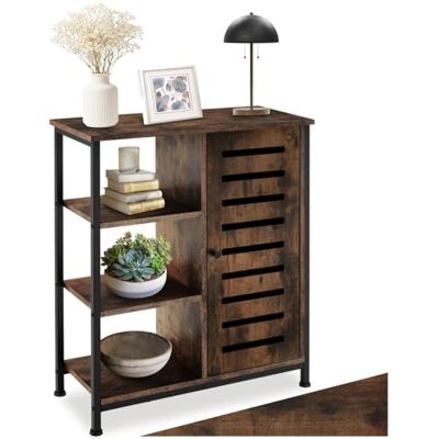 tectake ® Buffet 71 x 32 x 82 cm, Rangement Cuisine, 3 Compartiments Ouverts et 3 fermés, Meuble de Cuisine, Vaisselier, Bahut, Buffet Salle a Manger, Meuble de Rangement Style Industriel, Bois foncé - Publicité tectake ® Buffet 71 x 32 x 82 cm, Rangement Cuisine, 3 Compartiments Ouverts et 3 fermés, Meuble de Cuisine, Vaisselier, Bahut, Buffet Salle a Manger, Meuble de Rangement Style Industriel, Bois foncé - Publicité