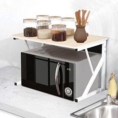LANTUS Support de Four à Micro-Ondes Étagère de Rangement pour Micro-Ondes Multifonctio étagère de Stockage Étagère de Cuisine Support Tablette,54 * 35 * 34.5cm Jaune Noyer - Publicité LANTUS Support de Four à Micro-Ondes Étagère de Rangement pour Micro-Ondes Multifonctio étagère de Stockage Étagère de Cuisine Support Tablette,54 * 35 * 34.5cm Jaune Noyer - Publicité