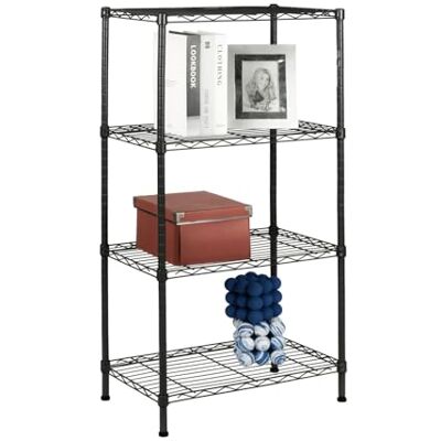 KARAT Étagère de Rangement pour Charges Lourdes pour Garage, Cave, Atelier Étagère en Grille Étagère d'angle Étagère à pneus (Rocky-Noir, 55 x 35 x 110 cm) - Publicité KARAT Étagère de Rangement pour Charges Lourdes pour Garage, Cave, Atelier Étagère en Grille Étagère d'angle Étagère à pneus (Rocky-Noir, 55 x 35 x 110 cm) - Publicité
