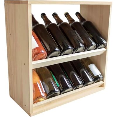 Box and beyond Range-Bouteilles 53 x 25 x 53 cm Bois 2-3 Etagères pour 18 Bouteilles Modulable Empilable Porte-Bouteilles Rangement, Stockage Garage, Cave, Cuisine Style Naturel - Publicité Box and beyond Range-Bouteilles 53 x 25 x 53 cm Bois 2-3 Etagères pour 18 Bouteilles Modulable Empilable Porte-Bouteilles Rangement, Stockage Garage, Cave, Cuisine Style Naturel - Publicité