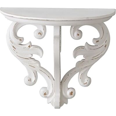 Sintosin Étagère Murale Rustique Blanc, Petite Etagere Bois Murale Vintage, Etagere Flottante Murale pour Salon, Chambre à Coucher ou Couloir - Publicité Sintosin Étagère Murale Rustique Blanc, Petite Etagere Bois Murale Vintage, Etagere Flottante Murale pour Salon, Chambre à Coucher ou Couloir - Publicité
