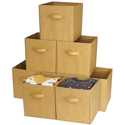 MATANA 8 Boîtes Organisation de Rangement de Cube Pliables pour Vêtements, Jouets, Linge (28x27x27CM) Solide & Résistant (Kaki) - Publicité MATANA 8 Boîtes Organisation de Rangement de Cube Pliables pour Vêtements, Jouets, Linge (28x27x27CM) Solide & Résistant (Kaki) - Publicité
