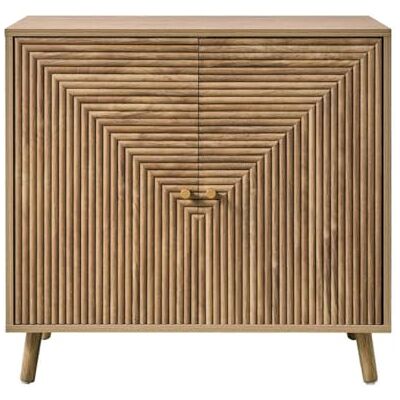 Calicosy – Buffet 2 Portes Effet Lames en L – Boutons Dorés et Pieds Bois Décor Chêne – Collection Eden – Meuble de Rangement – Salon, Salle à Manger – L 80 x P 39 x H 75 cm - Publicité Calicosy – Buffet 2 Portes Effet Lames en L – Boutons Dorés et Pieds Bois Décor Chêne – Collection Eden – Meuble de Rangement – Salon, Salle à Manger – L 80 x P 39 x H 75 cm - Publicité