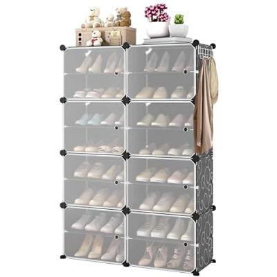 LANTUS Rangement Chaussure, Meuble Chaussure, Meuble a Chaussure, Armoire a Chaussures avec Porte, Boîtes à Chaussures, pour Entrée Salon Chambre,83 x 32 x 125,5 cm (Noir) - Publicité LANTUS Rangement Chaussure, Meuble Chaussure, Meuble a Chaussure, Armoire a Chaussures avec Porte, Boîtes à Chaussures, pour Entrée Salon Chambre,83 x 32 x 125,5 cm (Noir) - Publicité