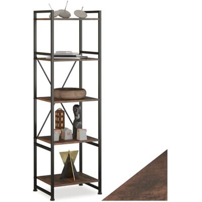 tectake ® Étagère Bibliothèque Colonne Meuble de Rangement à 5 Niveaux Meuble Industriel Moderne Structure en Acier et en Bois MDF pour Rangement Bureau, Salon,Cuisine, Chambre, Dressing - Publicité tectake ® Étagère Bibliothèque Colonne Meuble de Rangement à 5 Niveaux Meuble Industriel Moderne Structure en Acier et en Bois MDF pour Rangement Bureau, Salon,Cuisine, Chambre, Dressing - Publicité