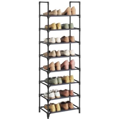 SONGMICS Étagère Chaussure à 8 Niveaux, Range-Chaussure, Porte-Chaussure, Meuble de Rangement, 28 x 46 x 145 cm, Cadre en Métal, en Tissu Non-tissé, pour Entrée, Chambre, Gris LSR024G02 - Publicité SONGMICS Étagère Chaussure à 8 Niveaux, Range-Chaussure, Porte-Chaussure, Meuble de Rangement, 28 x 46 x 145 cm, Cadre en Métal, en Tissu Non-tissé, pour Entrée, Chambre, Gris LSR024G02 - Publicité